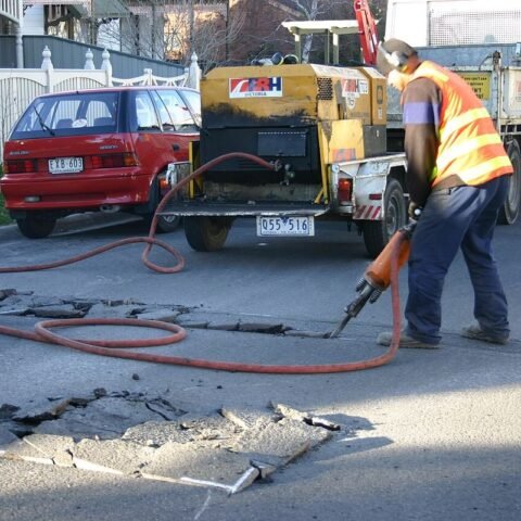 Heavy-Duty Road Breaker with Compressor — illustrative hire catalogue image